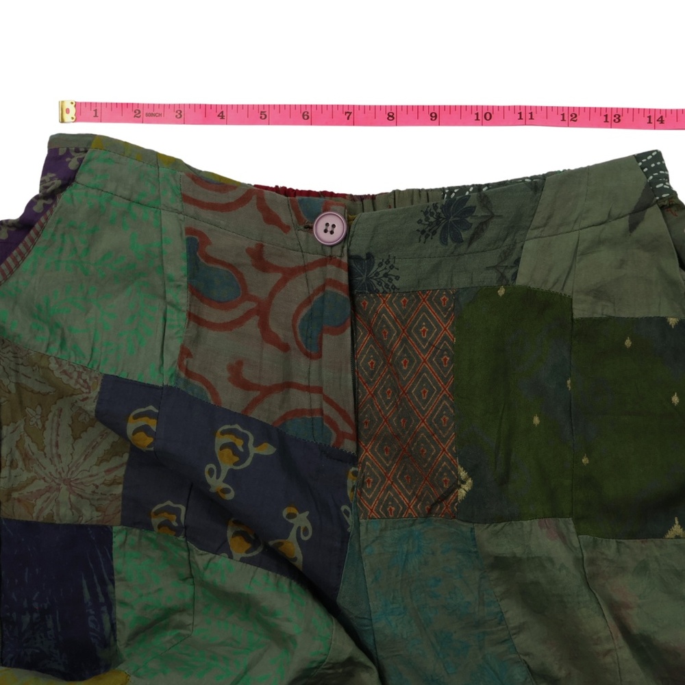 Earthbound Patchwork Balloon Pants Boho Elastic W… - image 7